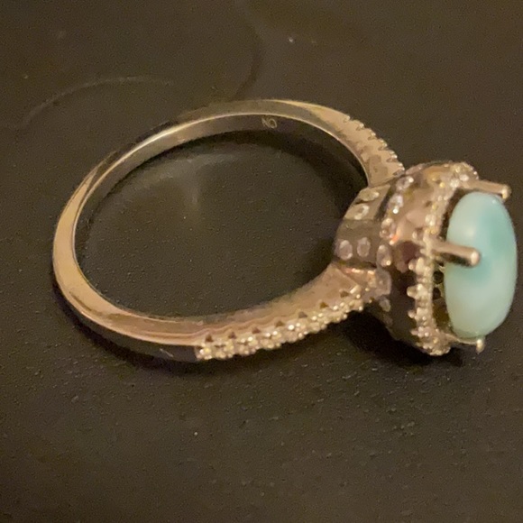 🔥HOT Larimar from the Caribbean Ring Size 8 Retail $229 Pristine Condition - Picture 5 of 5